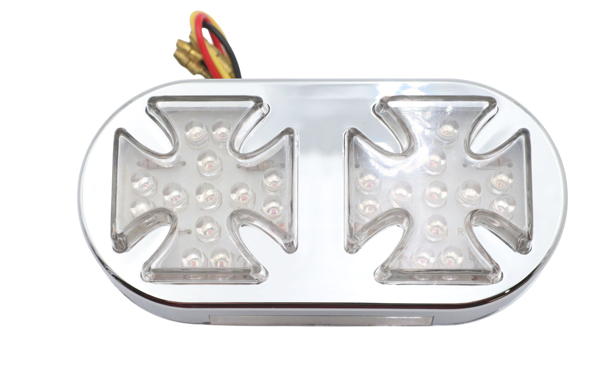 Wyatt Gatling Chrome Maltese Tail Lamp 33-0105