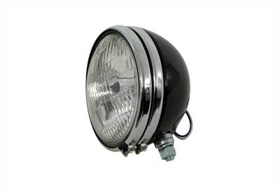 V-Twin 33-0230 replica 5-3/4-inch round black headlamp lighting product 񟿿