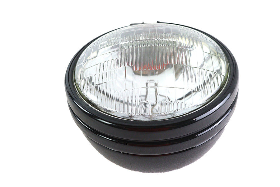 V-Twin 33-0233 replica 5-3/4-inch round black headlamp lighting product