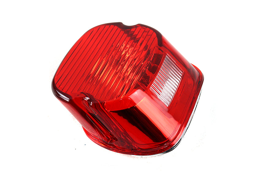 Wyatt Gatling 12-0416 red laydown-style tail lamp lens close-up