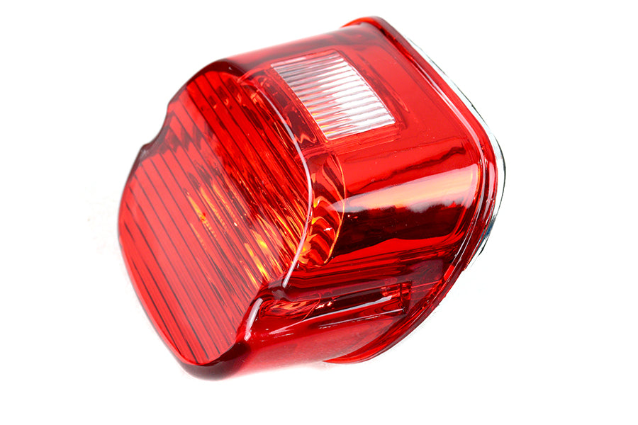 Wyatt Gatling 12-0416 red laydown-style tail lamp lens, close-up product view