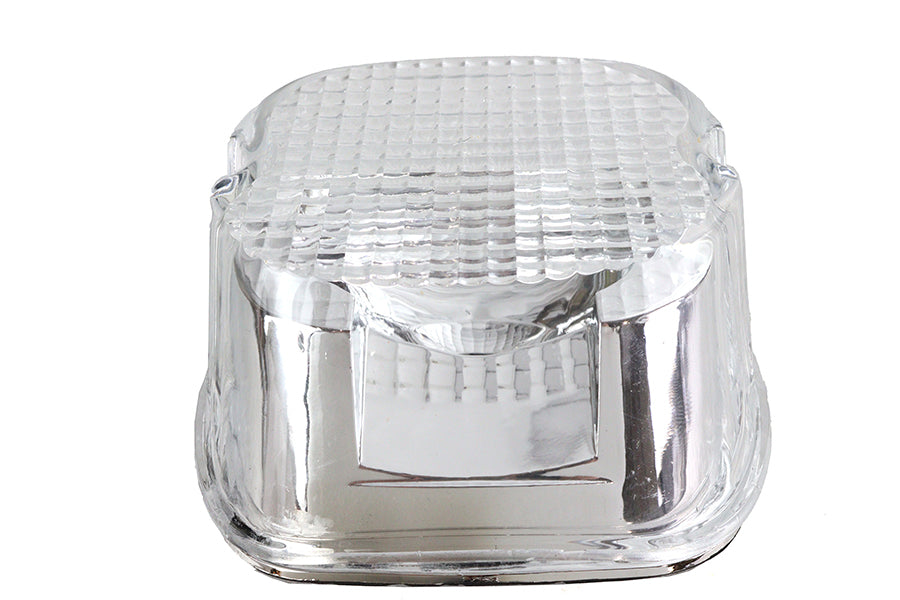 Wyatt Gatling 12-0416DC laydown-style clear tail lamp lens for motorcycle lighting
