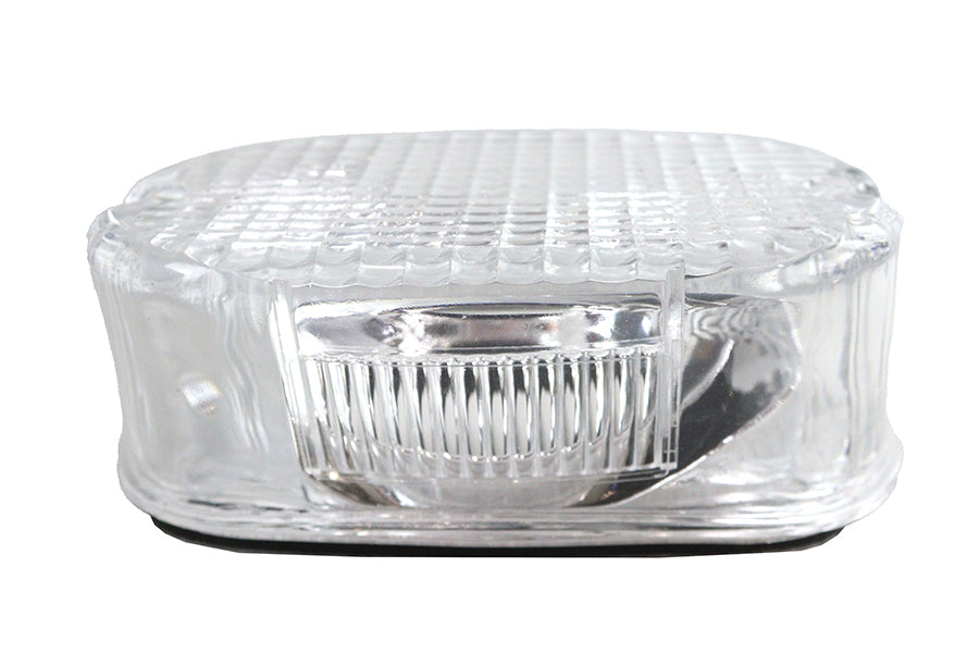 Wyatt Gatling 12-0416DC laydown style clear tail lamp lens for motorcycle lighting