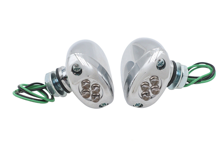 Wyatt Gatling 20-6812G LED Green Marker Lamp Set Center Mount, SKU 33-0272