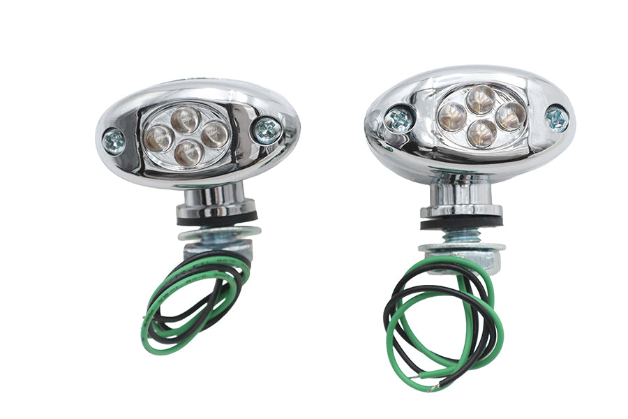 Wyatt Gatling 20-6812G LED Green Marker Lamp Set Center Mount, SKU 33-0272