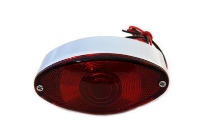 Wyatt Gatling 12-0042 Chrome Tail Lamp, Cateye Style