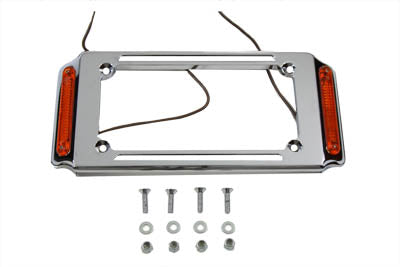 Wyatt Gatling 07299 Chrome License Plate Frame with Side Lights