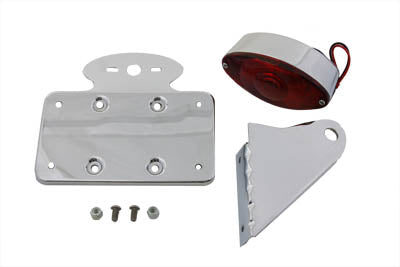 V-Twin 33-0345 Chrome Horizontal Cateye Tail Lamp Kit