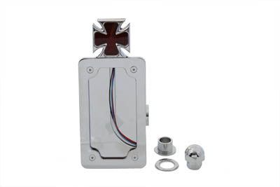 V-Twin 33-0365 chrome billet vertical tail lamp kit for motorcycle lighting