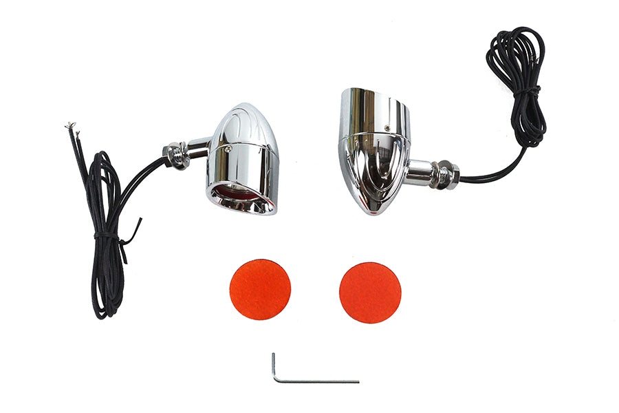 Wyatt Gatling 20-6053 bullet grooved type marker lamp set in black housing
