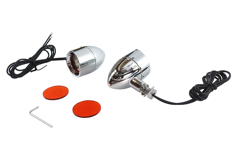 Wyatt Gatling 20-6053 bullet grooved marker lamp set in classic automotive lighting design