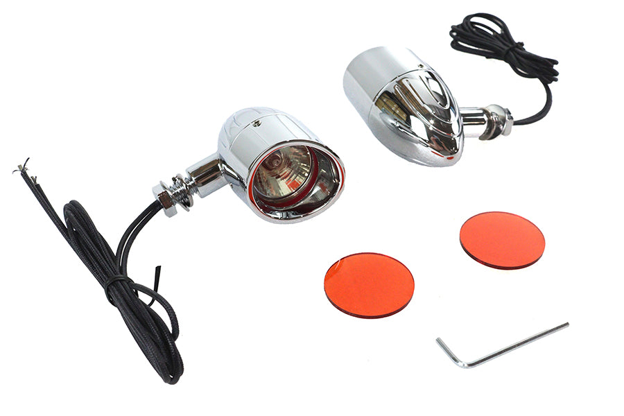 Wyatt Gatling 20-6053 bullet grooved marker lamp set with classic automotive lighting design