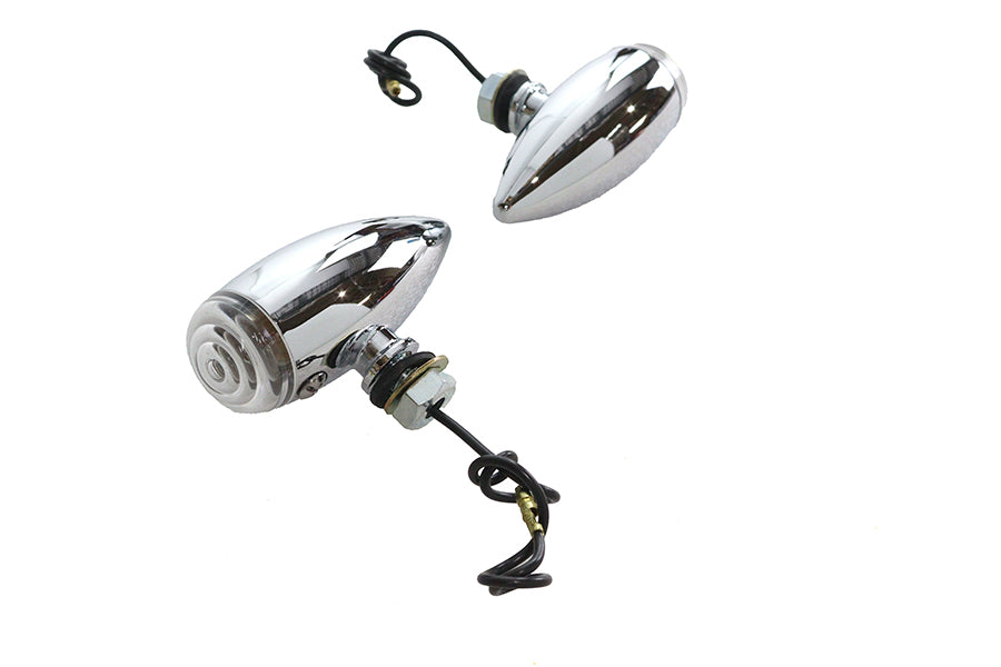 Wyatt Gatling Mini Bullet Clear Lens Marker Lamp Set, 20-6589SC, lighting kit viewed from front