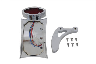 Wyatt Gatling 33-0462 chrome curved Odin-style tail lamp kit for motorcycle lighting