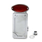 Wyatt Gatling Chrome Vertical Tail Lamp Assembly 76084 with polished chrome housing