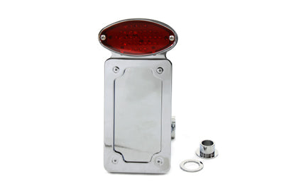 Wyatt Gatling Chrome Vertical Tail Lamp Assembly 76084 with polished chrome housing