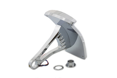 Wyatt Gatling Chrome Slice LED vertical mount tail lamp assembly for motorcycle lighting