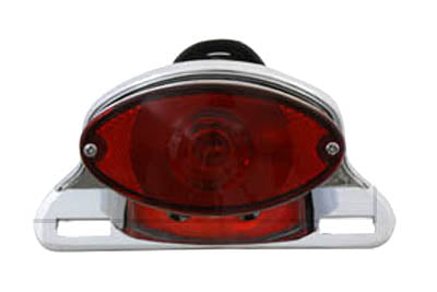 Wyatt Gatling 20-6556 chrome cateye tail lamp assembly for motorcycle lighting
