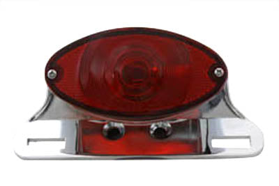 Wyatt Gatling Chrome Cateye Tail Lamp Assembly 20-6556 for motorcycle lighting