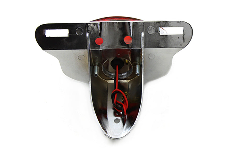 Wyatt Gatling Chrome Cateye Tail Lamp Assembly 20-6556 for motorcycle lighting