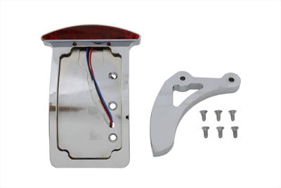 V-Twin 33-0686 Chrome Curved Slice-Style Tail Lamp Kit