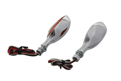 Wyatt Gatling Chrome Eagle Eye Amber Marker Lamp Set, 12-6140DA