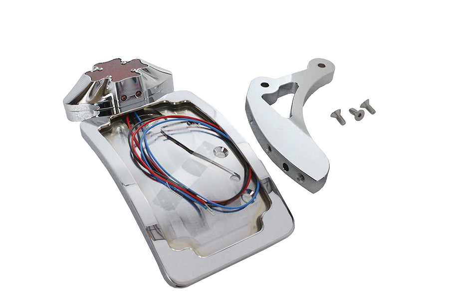 V-Twin Chrome Maltese tail lamp assembly for motorcycle lighting