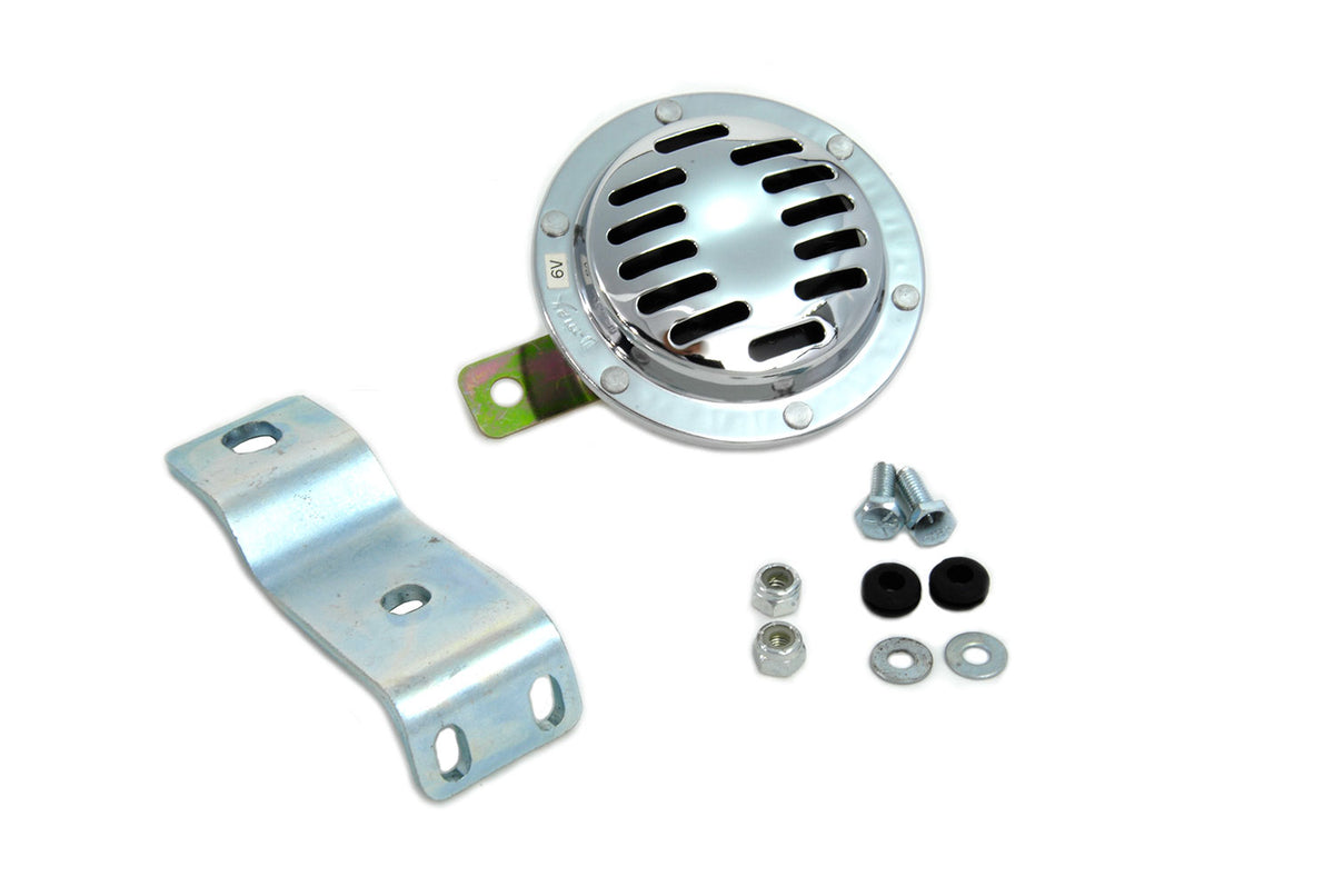 Wyatt Gatling 33-0696 left-side 6-volt chrome horn kit for vehicle electrical systems