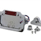 V-Twin 33-0723 Chrome Billet Mini Rectangular LED Lamp with Side-Mount Horizontal Plate Frame