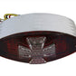 Wyatt Gatling 12-0414RC Oval Tail Lamp with Maltese Inset, Red