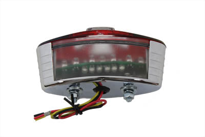 Wyatt Gatling 12-0414RC Oval Tail Lamp with Maltese Inset, Red