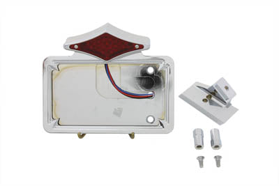 V-Twin 33-0772 Chrome Horizontal LED Tail Lamp Kit, Diamond Style