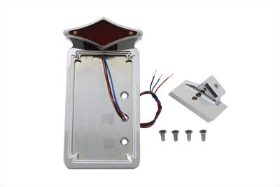 V-Twin 33-0773 Chrome Vertical LED Tail Lamp Kit, Diamond Style