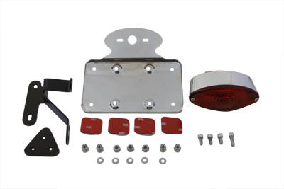 V-Twin Chrome Cateye Tail Lamp Kit with Horizontal Mount for motorcycle lighting
