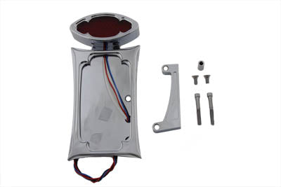 V-Twin Odin vertical tail lamp kit with black housing for motorcycle lighting setup