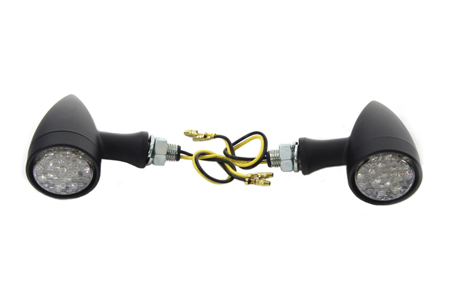 Wyatt Gatling L22-64B4BE LED bullet marker lamp set in black, four-piece lighting kit