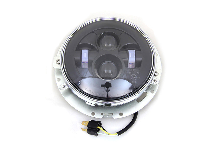 Wyatt Gatling 33-1105 7-Inch LED Headlamp Assembly, Gloss Black