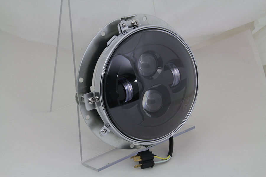 Wyatt Gatling 33-1105 7-Inch LED Headlamp Assembly, Gloss Black