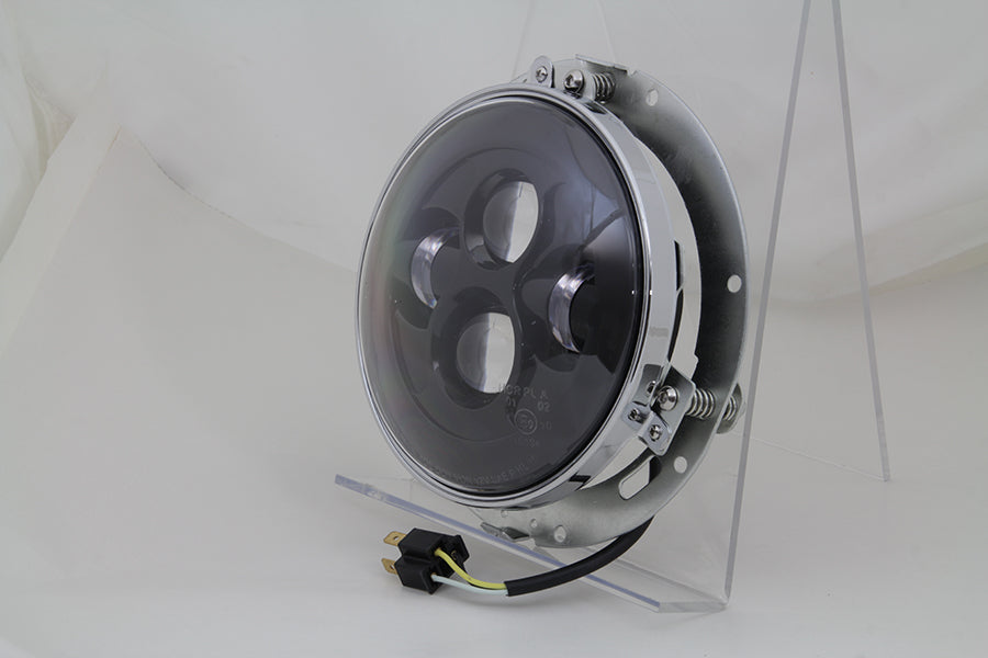 Wyatt Gatling 33-1105 7-Inch LED Headlamp Assembly, Gloss Black