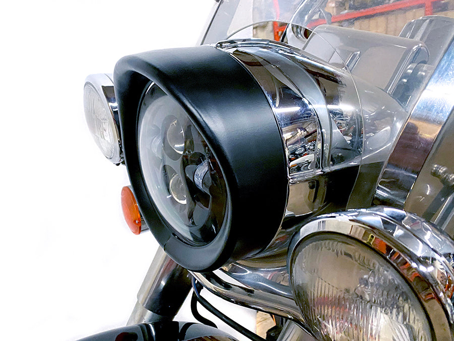 Wyatt Gatling 61400293 Outer Headlamp Black Frenched Trim Ring with Visor