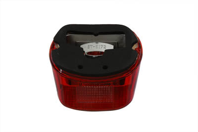 V-Twin 12-0411D Tail Lamp Lens, Laydown Style, Red