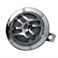 Wyatt Gatling 76476 round 12-volt chrome horn, 4-inch automotive horn close-up