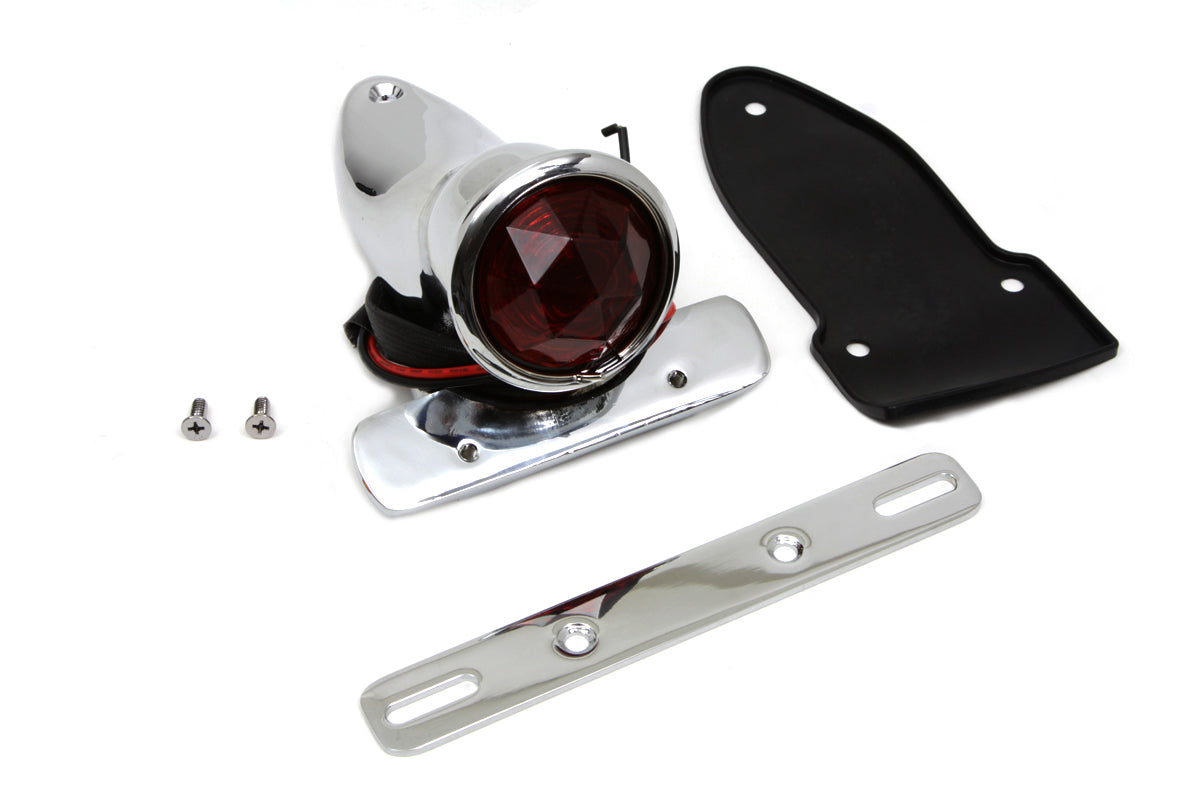 V-Twin 33-1322 Bates Bobber Tail Lamp Assembly Chrome