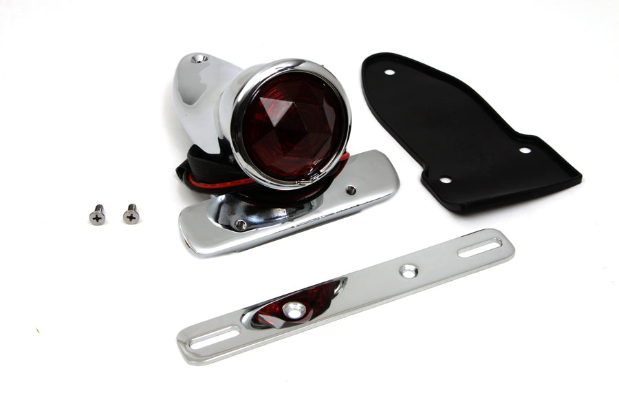 V-Twin 33-1322 Bates Bobber Tail Lamp Assembly Chrome
