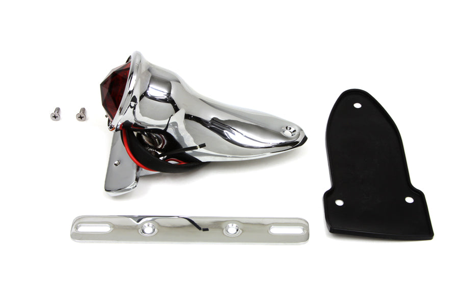 V-Twin 33-1322 Bates Bobber Tail Lamp Assembly Chrome