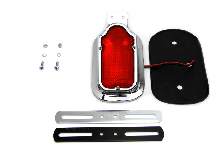 V-Twin 33-1341 Chrome Tombstone Style Tail Lamp