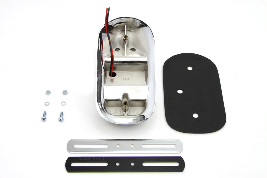V-Twin 33-1341 Chrome Tombstone Style Tail Lamp