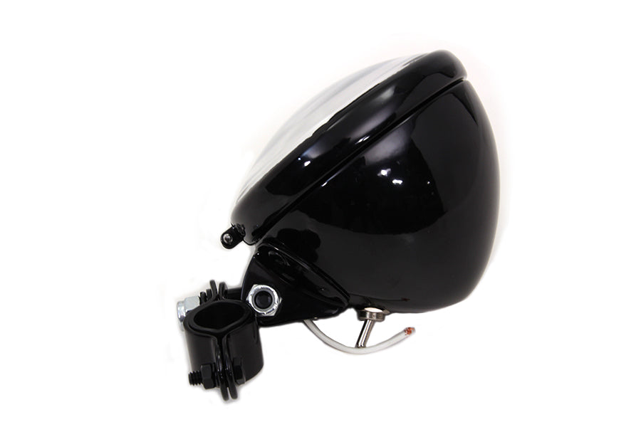 Wyatt Gatling black spotlamp assembly with bulb, model 33-1422