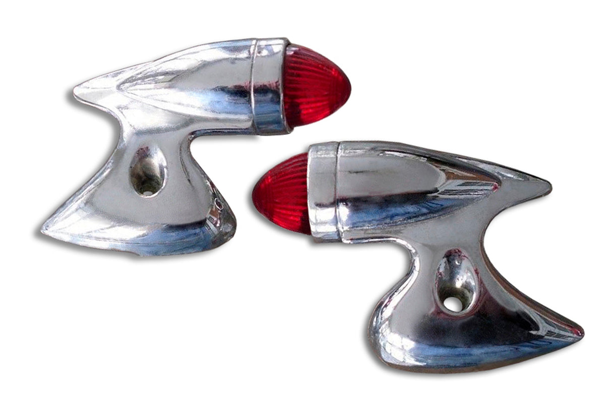 V-Twin Gunner Style Marker Lamp Set, 33-1429, compact lighting assembly displayed on a plain background