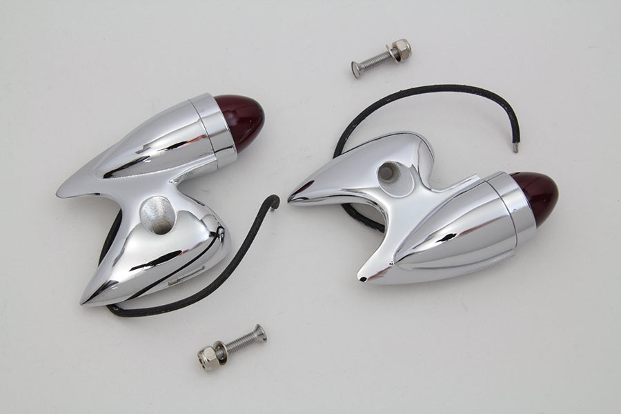 V-Twin Gunner Style Marker Lamp Set, model 33-1429, compact lighting assembly shown on a white background